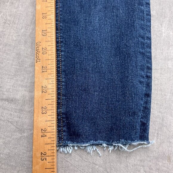Rag & Bone Jeans Women 27 Blue Fringe Skinny Denim Boho Stretch USA VTG - Picture 9 of 13